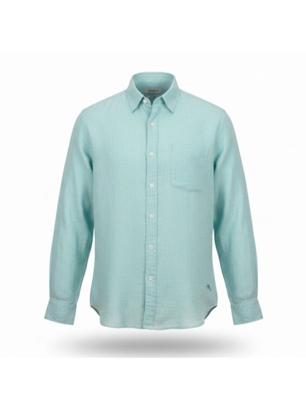 Tommy Bahama Mens Aqua Linen Long Sleeve Button-Up Shirt Sz XX-Large